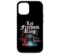 Carcasa para iPhone 12/12 Pro Let Freedom Ring Liberty Bell USA 250 de Julio 4 Glitch