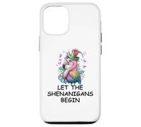 Carcasa para iPhone 12/12 Pro Let The Shenanigans Begin Mardi Gras Flamingo St Patrick's