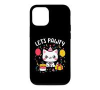 Carcasa para iPhone 12/12 Pro Let's Pawty Shirts Cute Cat Kitten Pawty - Camisas para cumpleaños de niñas y niños