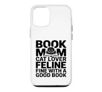 Carcasa para iPhone 12/12 Pro Libro Mamá Gato Amante Felino Bien con Un Buen Libro Lectura