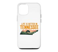 Carcasa para iPhone 12/12 Pro Life Is Better in Tennessee, Scenic TN State Outline Sunset