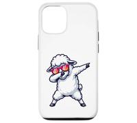 Carcasa para iPhone 12/12 Pro Linda Oveja Blanca esponjosa con Gafas de Sol