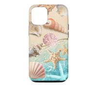 Carcasa para iPhone 12/12 Pro Linda Playa estética océano Concha Costera Verano mar Tema