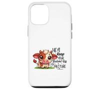 Carcasa para iPhone 12/12 Pro Linda Vaca Mantener Fuera de mi Pasto