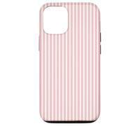 Carcasa para iPhone 12/12 Pro Lindo Blush Pink Stripes Vertical Líneas Patrón Minimalista