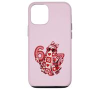 Carcasa para iPhone 12/12 Pro Lindo Crochet Ghost 67 Meme Pink Coquette Cumpleaños 67