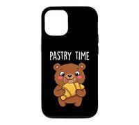Carcasa para iPhone 12/12 Pro Lindo Oso Croissant Pastelería Dibujos Animados Panadería Arte Animal Francés