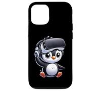 Carcasa para iPhone 12/12 Pro Lindo pingüino VR Gamer Comic Style