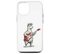 Carcasa para iPhone 12/12 Pro Llama Tocando Guitarra Rock & Roll Llamas Alpaca Rocker
