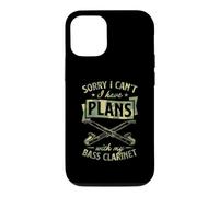 Carcasa para iPhone 12/12 Pro Lo Siento, no Puedo Tener Planes con mi Clarinete bajo