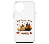Carcasa para iPhone 12/12 Pro Loving Cute Chicken Family Hen Rooster Chick Funny Farmer