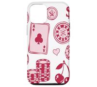 Carcasa para iPhone 12/12 Pro Lucky Girl Energy Gambling Playing Cards Cherries and Dice
