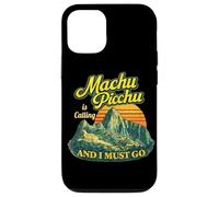 Carcasa para iPhone 12/12 Pro Machu Picchu Perú Viajes Andes Montañas Puesta del Sol Retro