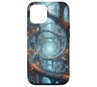 Carcasa para iPhone 12/12 Pro Mago Fantasía Ciudad Subterránea Portal Espiral Caverna