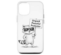Carcasa para iPhone 12/12 Pro Manifestante pacífico no remunerado Humor Mapache Divertido