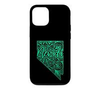 Carcasa para iPhone 12/12 Pro Mapa de Mandala Floral de Nevada Carson City