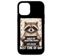 Carcasa para iPhone 12/12 Pro Mapache Mugshot culpable de Caos Nocturno Mejor Hora del día