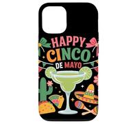 Carcasa para iPhone 12/12 Pro Margarita Cactus Taco Fiesta Happy Cinco De Mayo Celebración