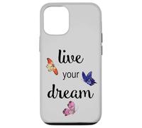 Carcasa para iPhone 12/12 Pro Mariposas de Acuarela Live Your Dream