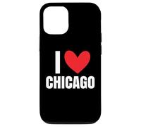 Carcasa para iPhone 12/12 Pro Me Encanta Chicago Illinois Deep Dish River Windy City 312 773