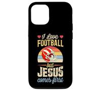 Carcasa para iPhone 12/12 Pro Me Encanta el fútbol, Pero Jesús es lo Primero