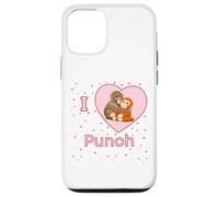 Carcasa para iPhone 12/12 Pro Me Encanta Punch The Baby Monkey Hearts