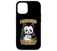 Carcasa para iPhone 12/12 Pro Me gradué ¿Puedo Volver a la Cama Ahora Confundido Oso Panda