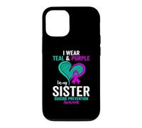 Carcasa para iPhone 12/12 Pro Me Pongo Verde Azulado y Morado para prevenir el Suicidio de mi Hermana