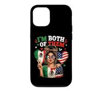 Carcasa para iPhone 12/12 Pro Medio Mexicano Americano sí Soy la Bandera Mexicana USA Heritage