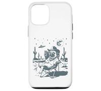 Carcasa para iPhone 12/12 Pro Meme Divertido de Perro Pug Cowboy UFO Western