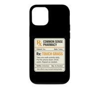 Carcasa para iPhone 12/12 Pro Meme Divertido de Touch Grass Prescription RX Go Outside Care