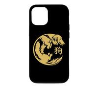 Carcasa para iPhone 12/12 Pro Mens Women Chinese New Year of The Dog Long Haired Dachshund