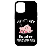 Carcasa para iPhone 12/12 Pro Mens Womens Kids Lazy Power Saving Cute Show Pig Lover