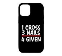Carcasa para iPhone 12/12 Pro Mensaje bíblico Cristiano 1 Cruz 3 Clavos 4 Dado Cristiano