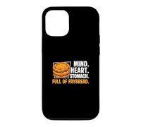Carcasa para iPhone 12/12 Pro Mente Corazón Estómago Lleno De Pan Frybread Divertidos Amantes De Pan