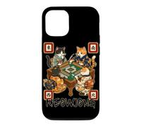 Carcasa para iPhone 12/12 Pro Meowjong Cat Playing Mahjong Game Juego Chino Tradicional