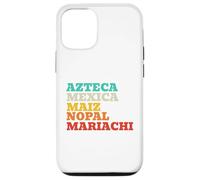 Carcasa para iPhone 12/12 Pro México Azteca Mexica Maiz Nopal Mariachi