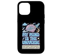 Carcasa para iPhone 12/12 Pro Mi Mente es el Universo Cerebro Galaxia neurodivergente Autista