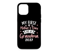 Carcasa para iPhone 12/12 Pro Mi Primer día de la Madre como Abuela 2027 Funny New Grandma