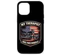 Carcasa para iPhone 12/12 Pro Mi Terapeuta Tiene Dos Ruedas Chopper Motocycle America USA