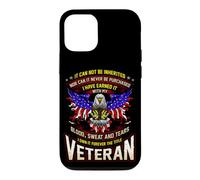 Carcasa para iPhone 12/12 Pro Militar Veterano Estadounidense Ganado con Sudor de Sangre y lágrimas