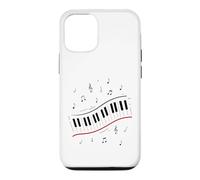 Carcasa para iPhone 12/12 Pro Mínimo Piano Beat Teclado Notas Musicales Pianista Arte Musical