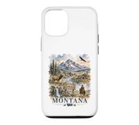 Carcasa para iPhone 12/12 Pro Montana Big Sky Country Acuarela Diseño Silvestre