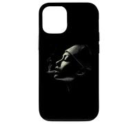 Carcasa para iPhone 12/12 Pro Moody Mujer Fumando Perfil Oscuro Noir Estética