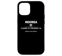Carcasa para iPhone 12/12 Pro Moorea Polinesia Francesa Coordina Diseño de la Isla