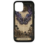 Carcasa para iPhone 12/12 Pro Moth Sun Dark Gothic Crescent Moon Skull
