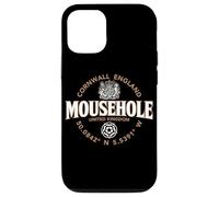 Carcasa para iPhone 12/12 Pro Mousehole Cornwall England Coordenadas Etiqueta 2C