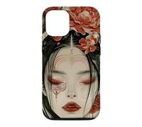 Carcasa para iPhone 12/12 Pro Mujeres místicas japonesas y árbol de Cerezo Kanji japonés