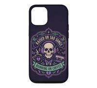 Carcasa para iPhone 12/12 Pro Música gótica Estado de ánimo del café Aumentado por Canciones tristes Corriendo