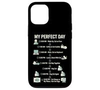 Carcasa para iPhone 12/12 Pro My Day Cat Schedule, Divertida Vida Felina para Amantes de los Gatos